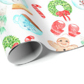 Papier Cadeau Noël mignon Plus merveilleux de l'année (Coin rond)