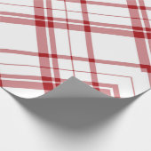 Papier Cadeau Noël mignon rouge et blanc plaid (Coin)