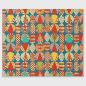 Papier Cadeau Noël millésimé (bleu) (Plat)