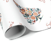 Papier Cadeau Noël minime scandinave (Coin rond)