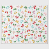 Papier Cadeau Noël Mittens Red Green Parties scintillant Motif (Plat)