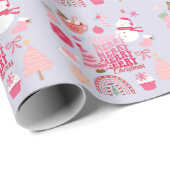 Papier Cadeau Noël moderne (Coin rond)