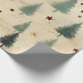 Papier Cadeau noël, moderne, abstrait, arbres de noël, forêt t (Coin)
