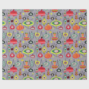 Papier Cadeau Noël moderne de la moitié du siècle atomique de