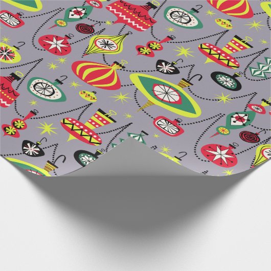 Papier Cadeau Noël moderne de la moitié du siècle atomique des (Coin)