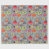 Papier Cadeau Noël moderne des années 1950 (Plat)