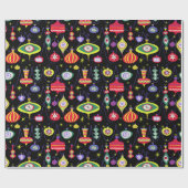 Papier Cadeau Noël moderne des années 1950 (Plat)