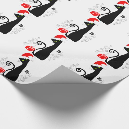 Papier Cadeau Noël moderne Kitty (Coin)