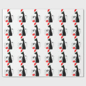 Papier Cadeau Noël moderne Kitty (Plat)