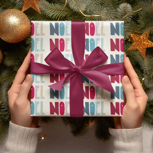 Papier Cadeau Noel moderne Noël Fêtes Mot Festif Art