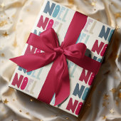 Papier Cadeau Noel moderne Noël Fêtes Mot Festif Art
