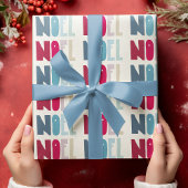 Papier Cadeau Noel moderne Noël Fêtes Mot Festif Art