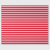 Papier Cadeau Noël moderne Red Stripes (Plat)