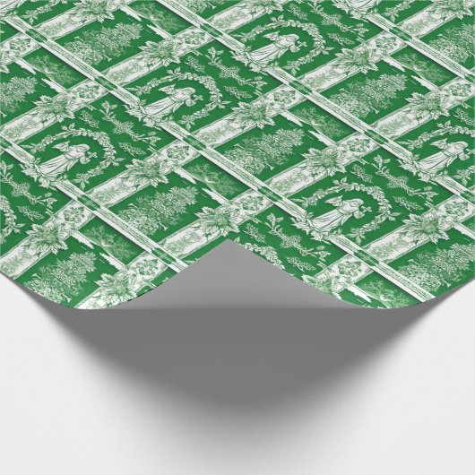 Papier Cadeau Noël moine vert (Coin)