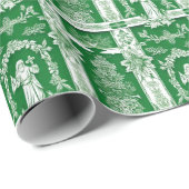 Papier Cadeau Noël moine vert (Coin rond)