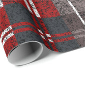 Papier Cadeau Noël Motif rouge (Coin rond)