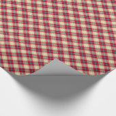 Papier Cadeau Noël Motif Tartan Plaid (Coin)