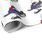 Papier Cadeau Noël motoneige (Coin rond)