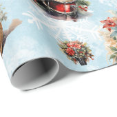 Papier Cadeau Noël musical vintage (Coin rond)