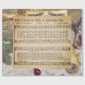 Papier Cadeau Noël Musique Paix sur Terre (Plat)