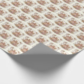 Papier Cadeau Noël Nativité Religieux Bébé Jésus Anges (Coin)