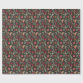 Papier Cadeau Noël naturel Ditsy (Plat)