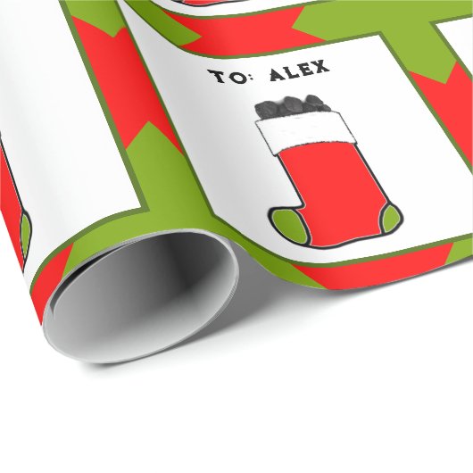 Papier Cadeau Noël Naughty Boy (Coin rond)