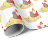 Papier Cadeau Noël néerlandais, Saint Nicolas Sinterklaas (Coin rond)