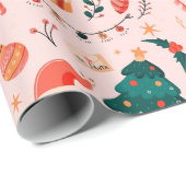 Papier Cadeau Noël Noel de Noël de Noël (Coin rond)