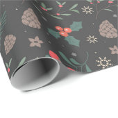 Papier Cadeau Noël Noel de Noël de Noël (Coin rond)