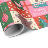 Papier Cadeau Noël Noël Géométrique Noël (Coin rond)