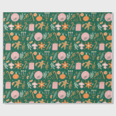 Papier Cadeau Noël Noël Noël Noël Noël plante (Plat)