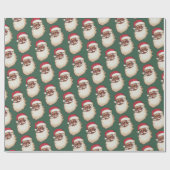 Papier Cadeau Noël noir afro-américain rétro (Plat)