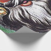 Papier Cadeau Noël noir du Père Noël afro-américain (Coin)