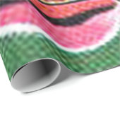 Papier Cadeau Noël noir du Père Noël afro-américain (Coin rond)