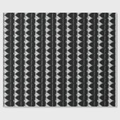 Papier Cadeau Noël noir et blanc Sauvez l'arbre (Plat)