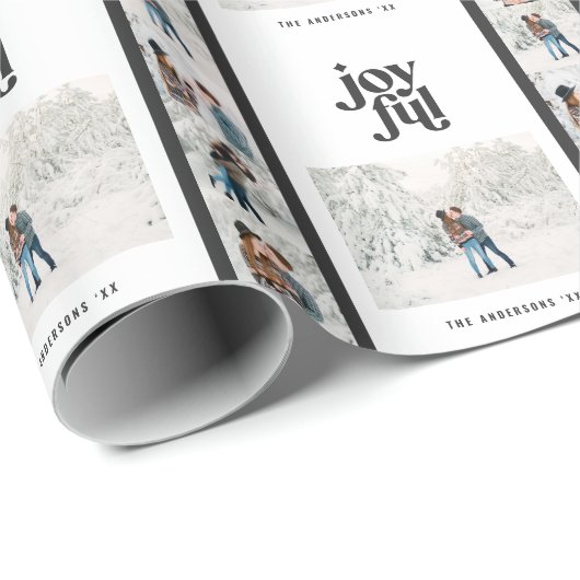 Papier Cadeau Noël noir noir noir noir (Coin rond)