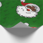 Papier Cadeau noël noir santa claus (Coin)