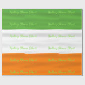Papier Cadeau Noël Nollaig Shona Dhuit Drapeau Irlandais Irlande (Plat)