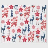 Papier Cadeau Noël nordique personnalisé (Plat)