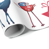 Papier Cadeau Noël nordique personnalisé (Coin rond)