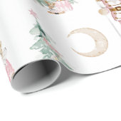 Papier Cadeau Noël Nutcracker rose hiver merveilleuse (Coin rond)