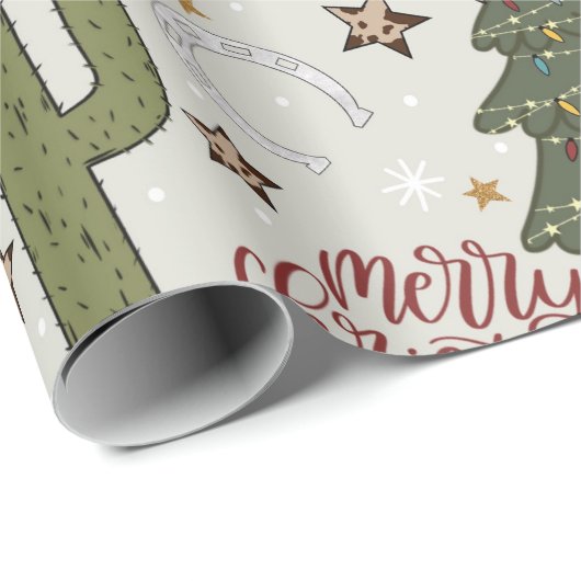 Papier Cadeau Noël occidental (Coin rond)