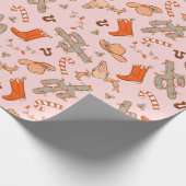 Papier Cadeau Noël occidental rétro (Coin)