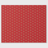 Papier Cadeau Noël or et rouge flocon motif élégant (Plat)