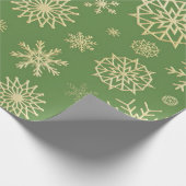 Papier Cadeau Noël Ornate Gold Snowflake Motif (Coin)