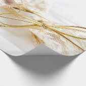 Papier Cadeau Noël ornemente les parties scintillantes blanches (Coin)