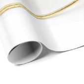 Papier Cadeau Noël ornemente les parties scintillantes blanches (Coin rond)