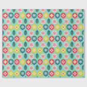 Papier Cadeau Noël Ornements Motif Gite Cadeau (Plat)