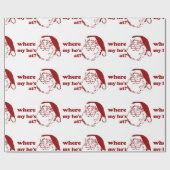 Papier Cadeau Noël où mon ho humour de Noël (Plat)